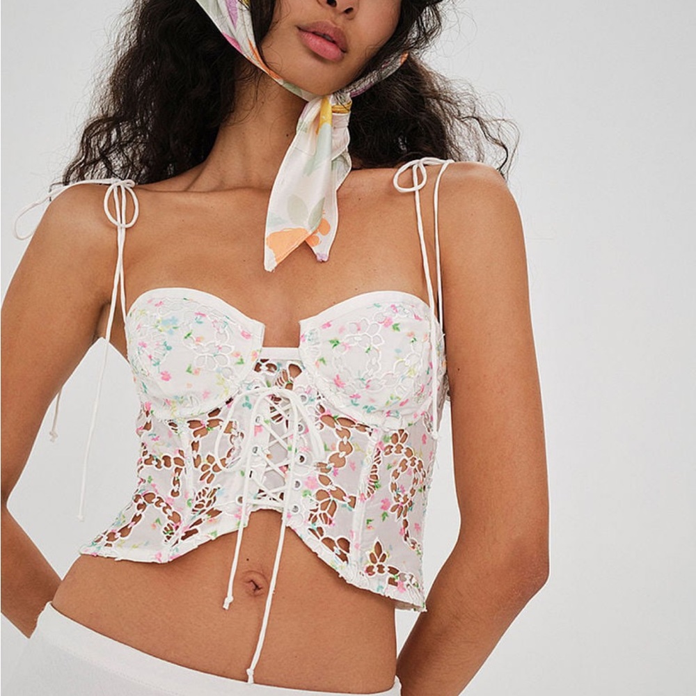 For Love & Lemons Kyra Cropped Corset top